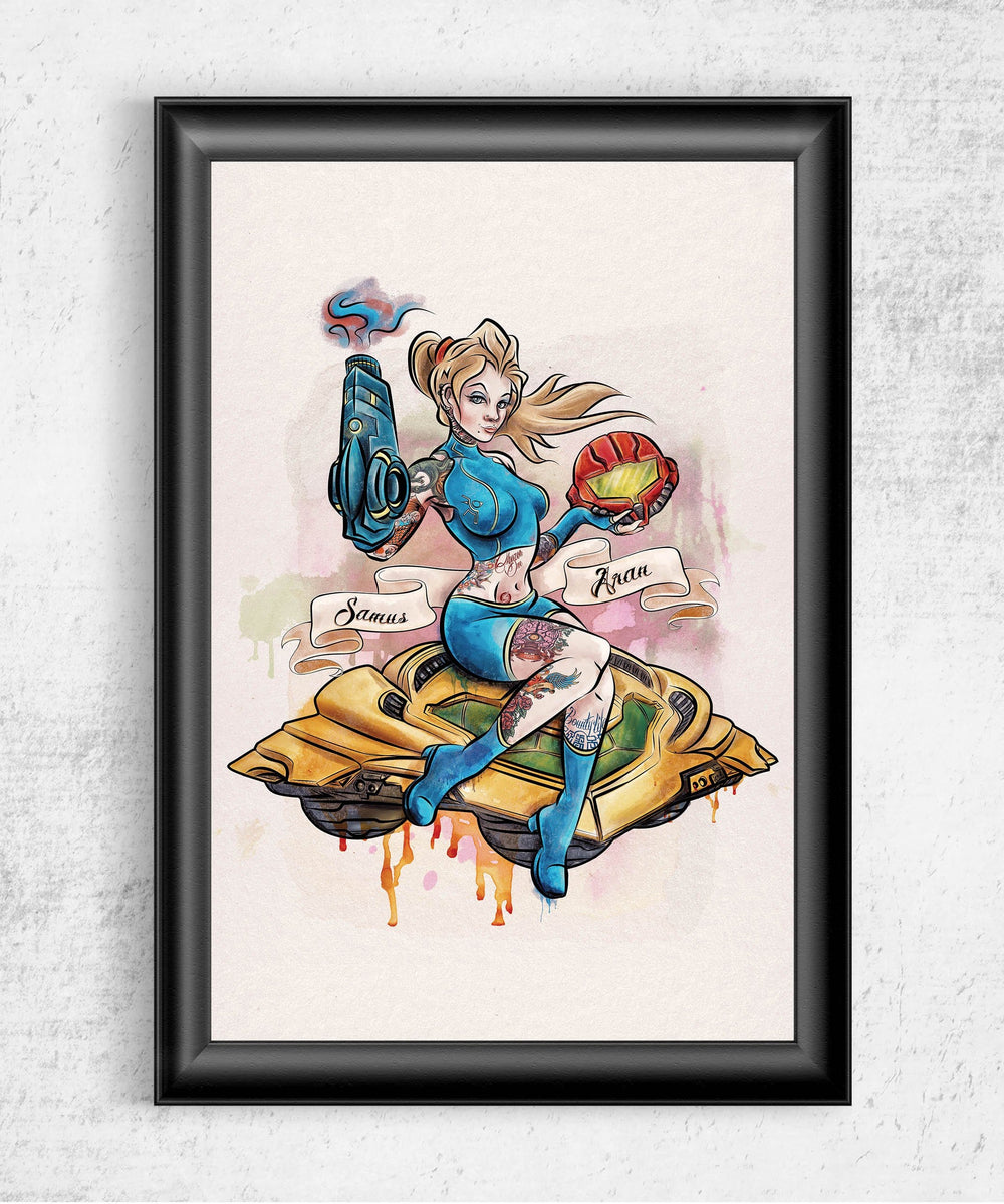 Samus Aran Pinup Posters by Barrett Biggers - Pixel Empire