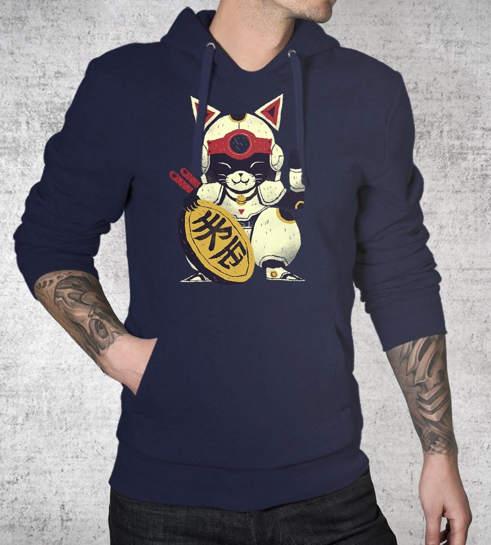 Lucky Pizza Cat Hoodies by Louis Roskosch - Pixel Empire