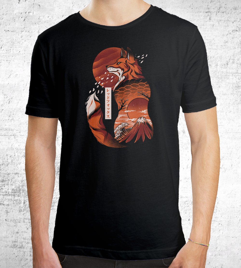 Japanese Fox T-Shirts by Ilustrata - Pixel Empire