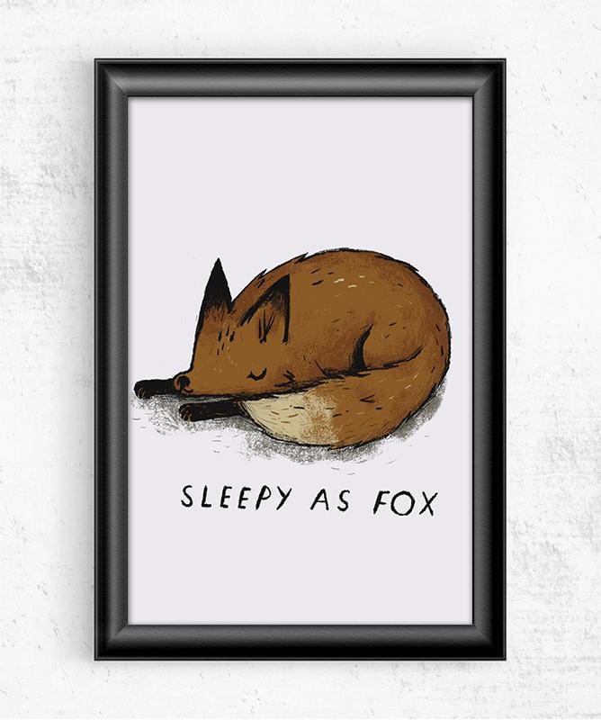 Sleepy As Fox Posters by Louis Roskosch - Pixel Empire