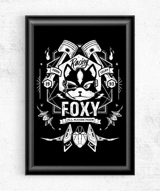 Foxy Racing Posters by Barrett Biggers - Pixel Empire