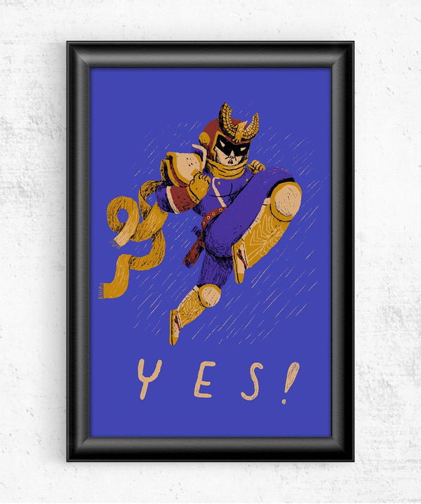 captain falcon yes poster