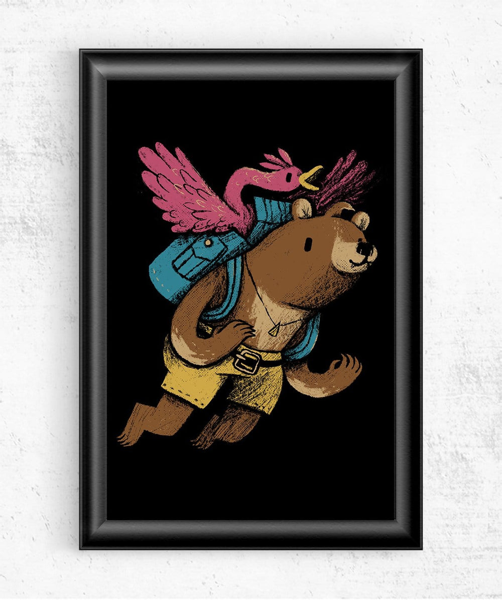 Flight of the Honey Bear Posters by Louis Roskosch - Pixel Empire