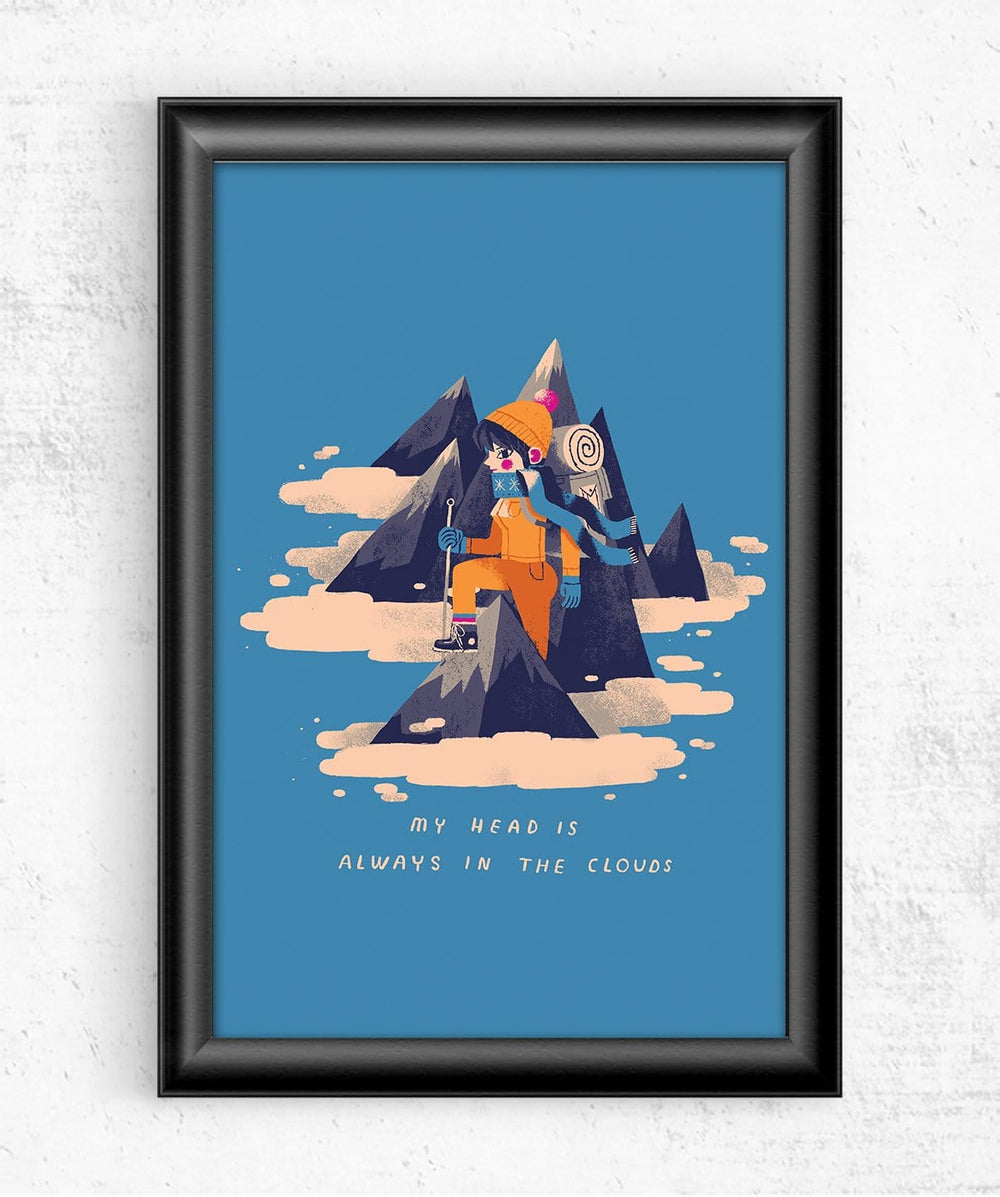 My Head Is Always In The Clouds Posters by Louis Roskosch - Pixel Empire