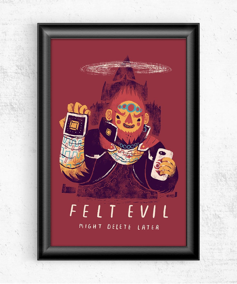 Felt Evil Posters by Louis Roskosch - Pixel Empire