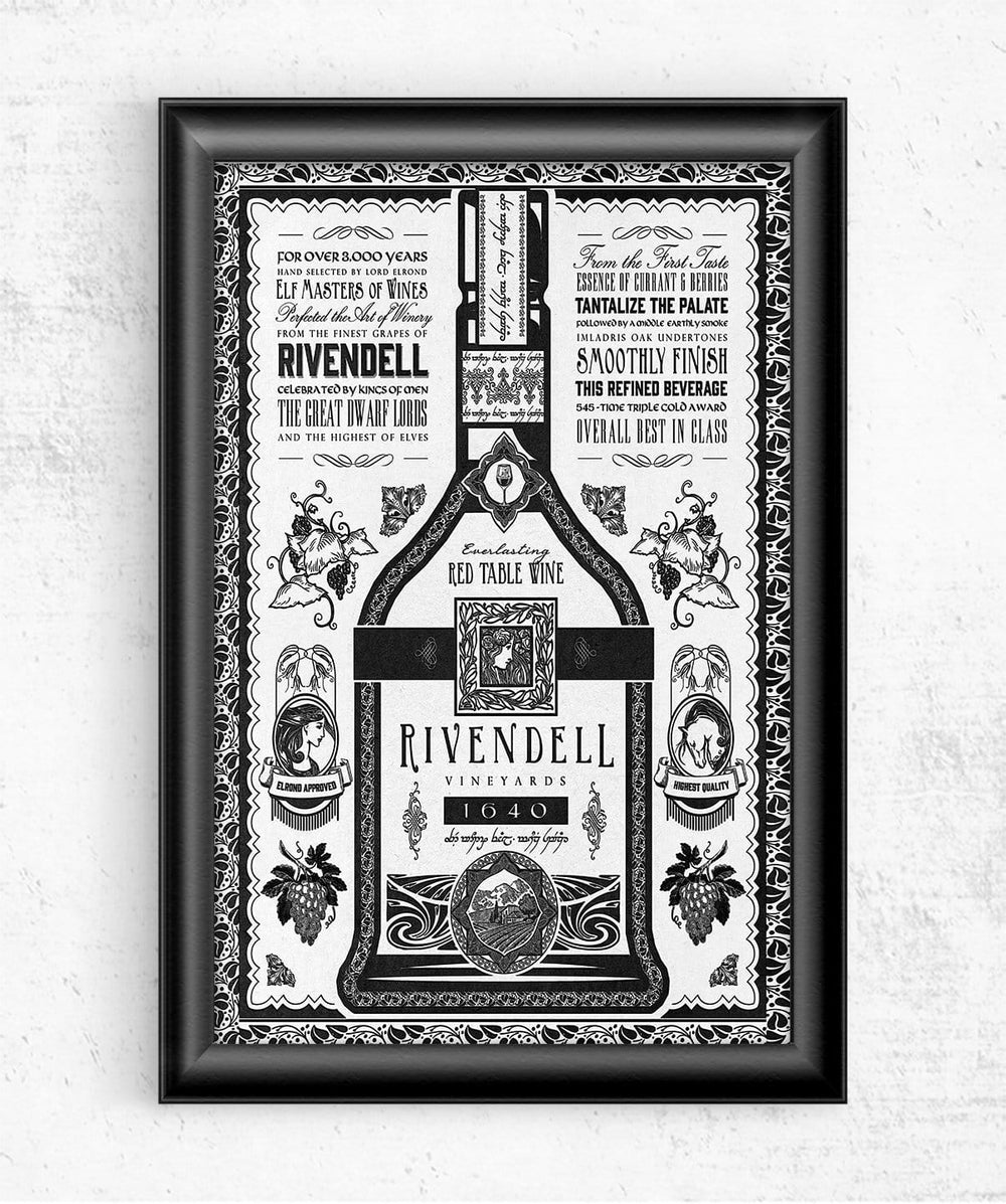 Rivendell Wine Vintage Advertisement Posters by Barrett Biggers - Pixel Empire