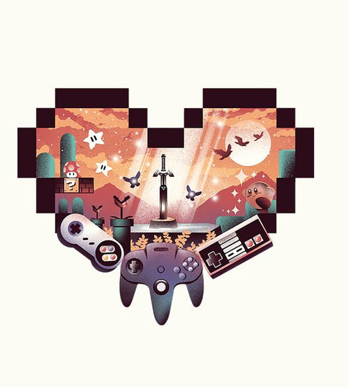 I Heart Games Hoodies by Dan Elijah Fajardo - Pixel Empire