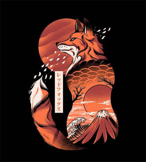 Japanese Fox T-Shirts by Ilustrata - Pixel Empire